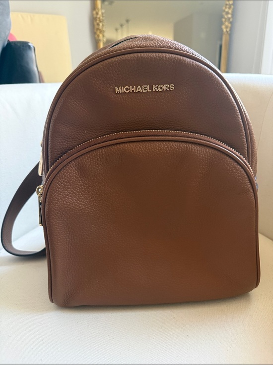 Michael Kors Handbags - Michael Kors Brown Pebbled Leather Mini Backpack with Gold Hardware